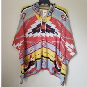 Billabong Hooded Poncho Aztec.